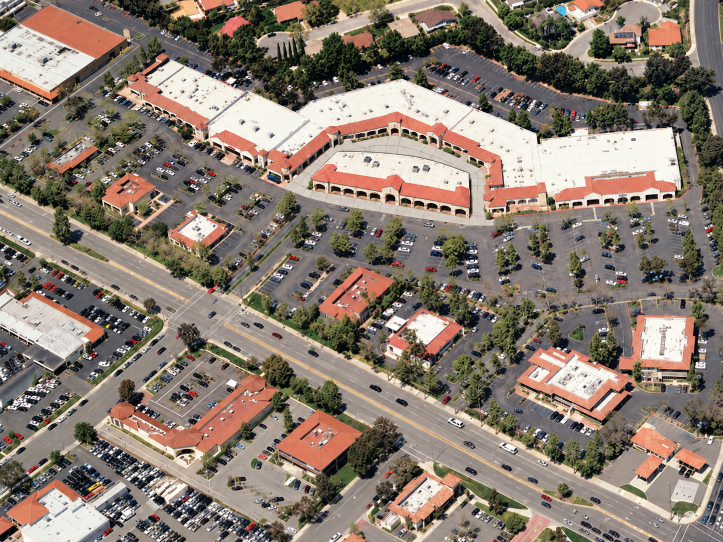Illustrative reconstruction of the former North Ranch Mall building configuration