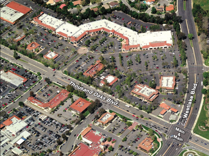 Current aerial view of North Ranch Mall
