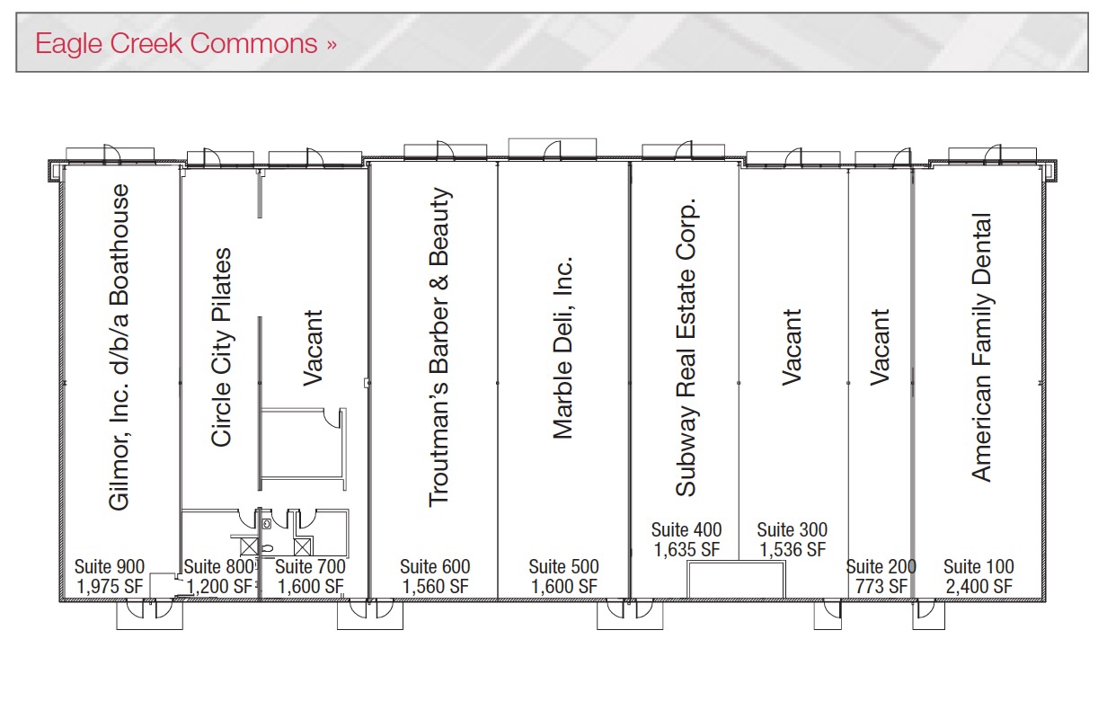 Eagle Creek Commons retail space plan