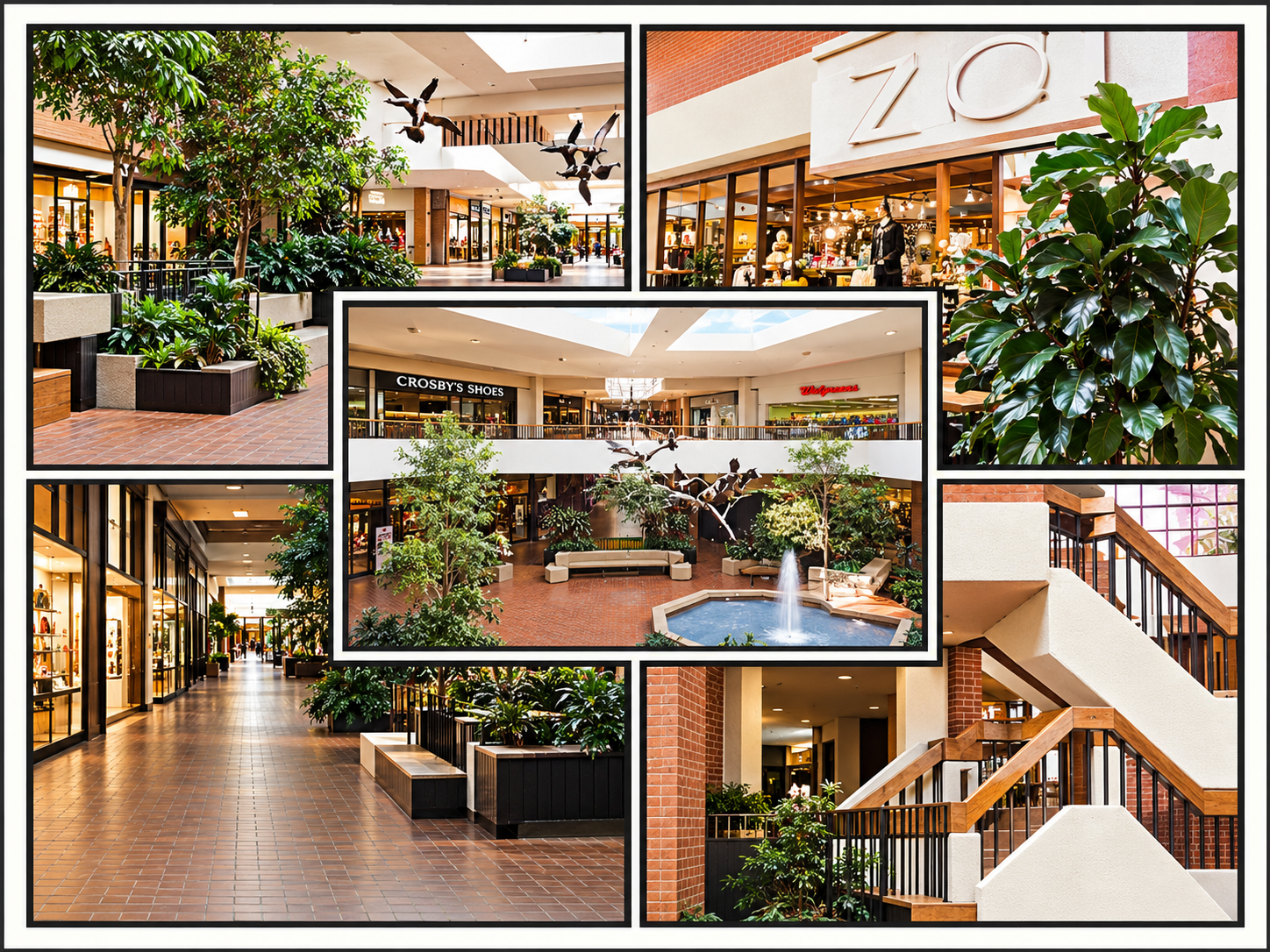 Layton Hills Mall historical interior collage
