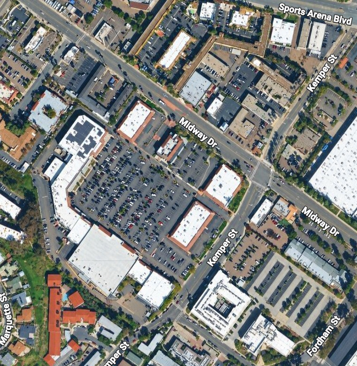 Point Loma Plaza aerial photograph